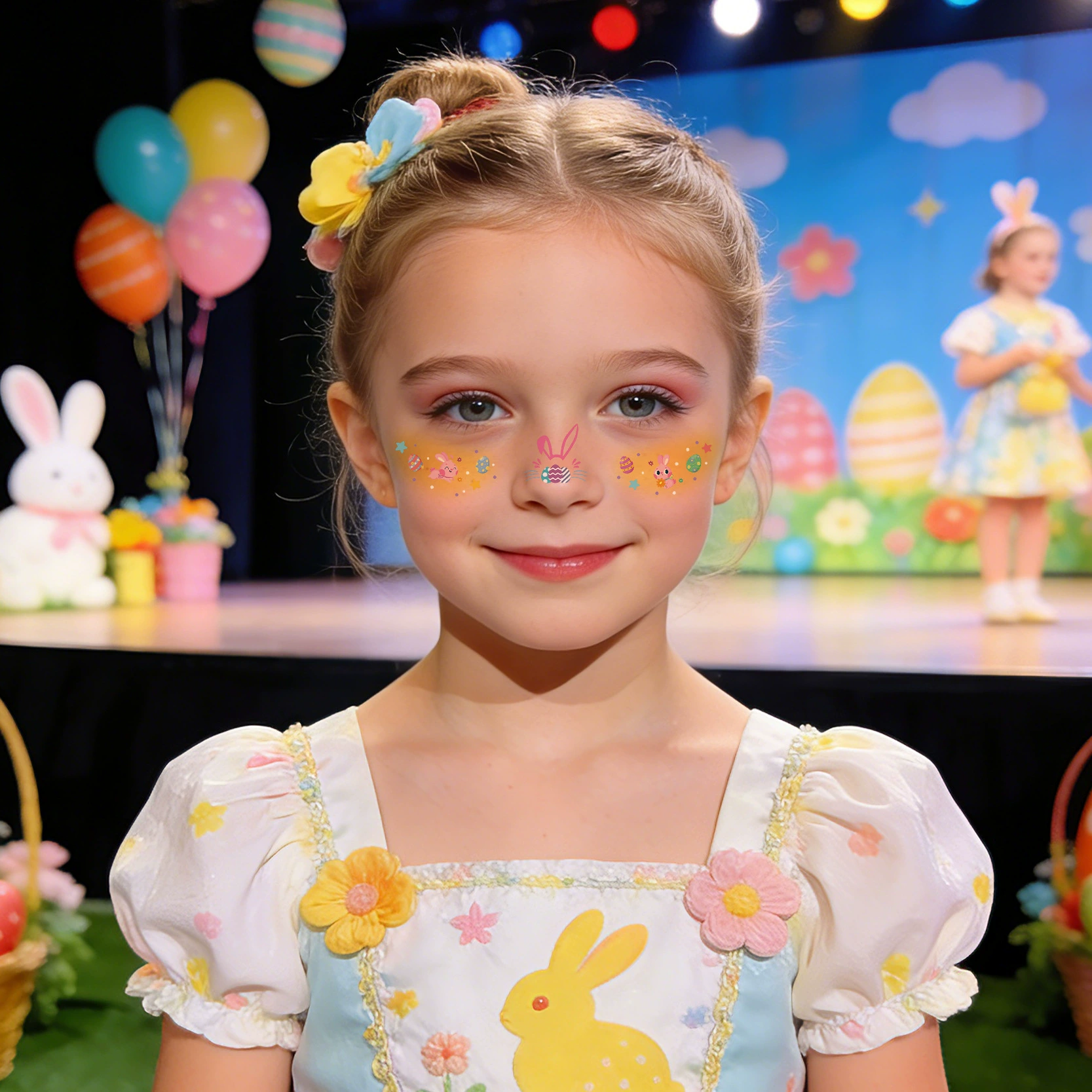 Easter Makeup Tattoo Stickers Easter Eggs Party Masquerade Event Face Stickers Waterproof