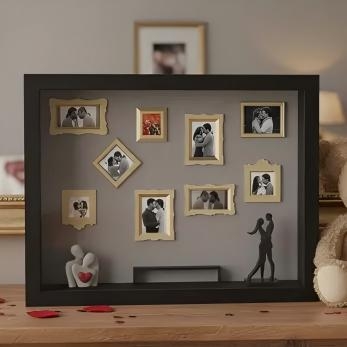 Custom Photo Museum Frame, Personalized Couple Gift for Women or Men, Meaningful Holiday or Anniversary Gift, Valentine's Day