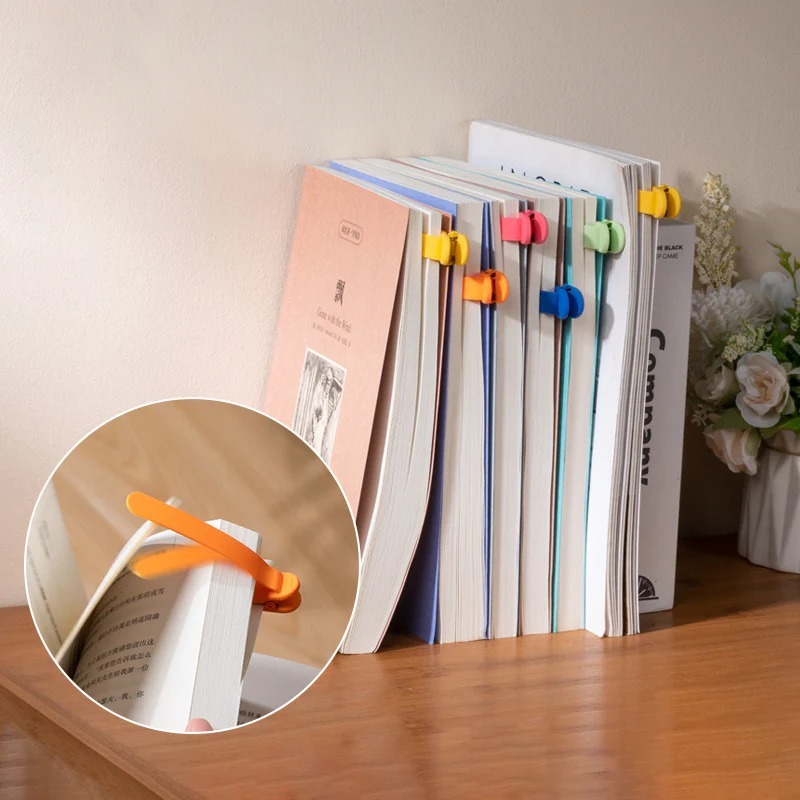 Custom Bookmarks with Text Automatic Silicone Book Clip Bookmarks Suitable for Reading Lovers Back to School