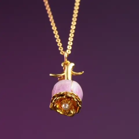 Blooming Rose Necklace - Change Colors with Your Mood Temperature-sensitive Color-changing Necklace Gift for her