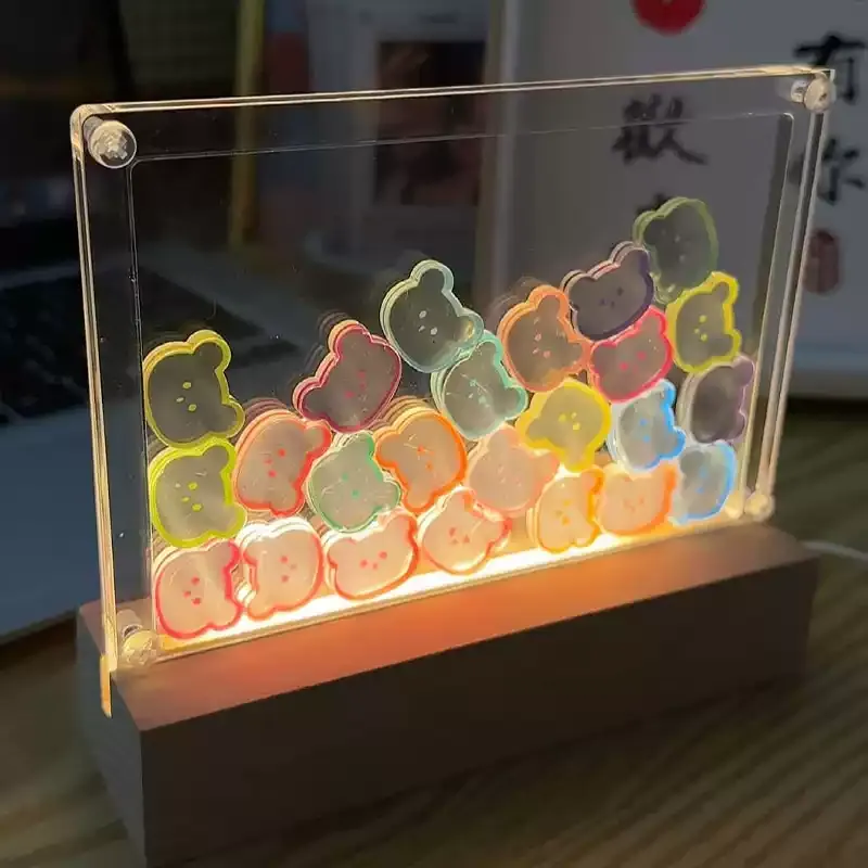 Handmade DIY Night Light Bedside Lamp Bedroom Lamp Birthday Gift for Her