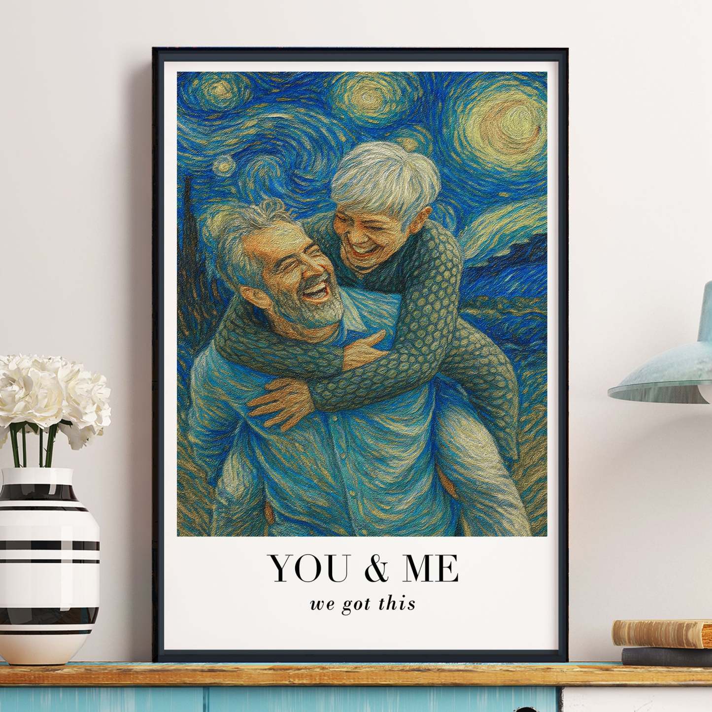 Van Gogh Wall Art You & Me We Got This - Personalized Photo Poster/Canvas
