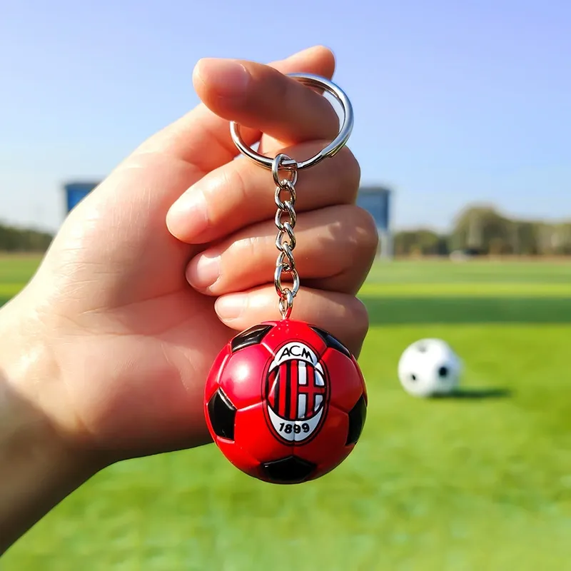 Mini Football Pendant Keychain Real Madrid Pendant World Cup Souvenir Birthday Gift For Boys Fans