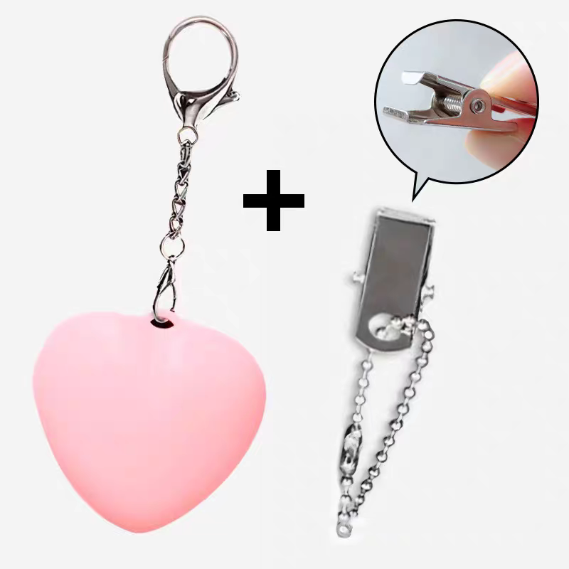 Touch Sensor LED Night Light Keychain – Rechargeable Heart-Shaped Bag Charm