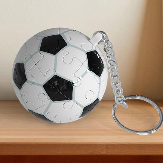 3d Puzzle Ball Keychain Basketball Building Block Educational Toy Pendant