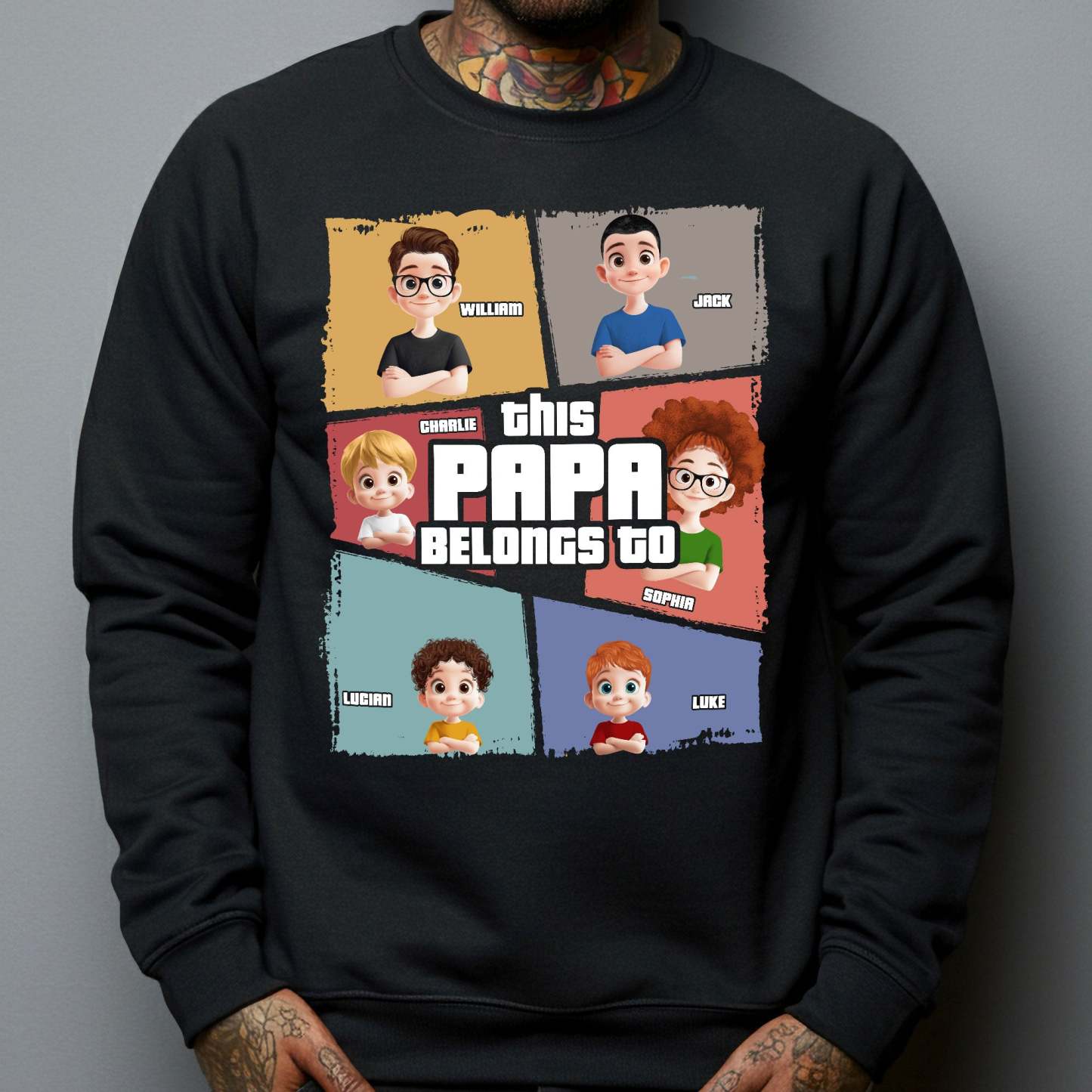 Custom Cartoon Character Shirt Personalized Shirts Sweatshirts Hoodies A Unique Gift for Family Members