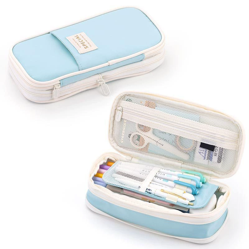 Expandable Pencil Case Large Capacity School Stationery Pouch Aesthetic Pen Organizer Double Layer Box Best Gifts for Students Back to School