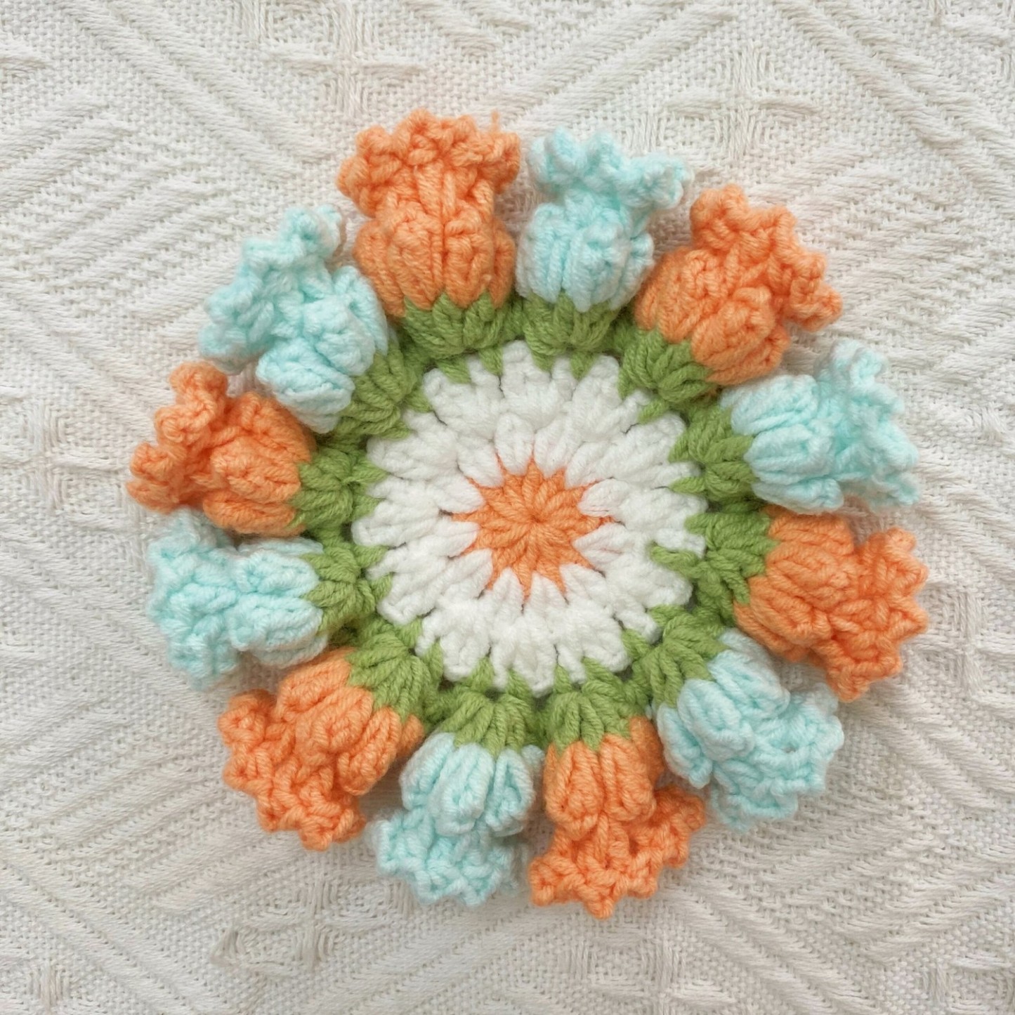 Lily Of The Valley Coaster Finished Hand-woven Pure Wool Gift For Mother And Girlfriend