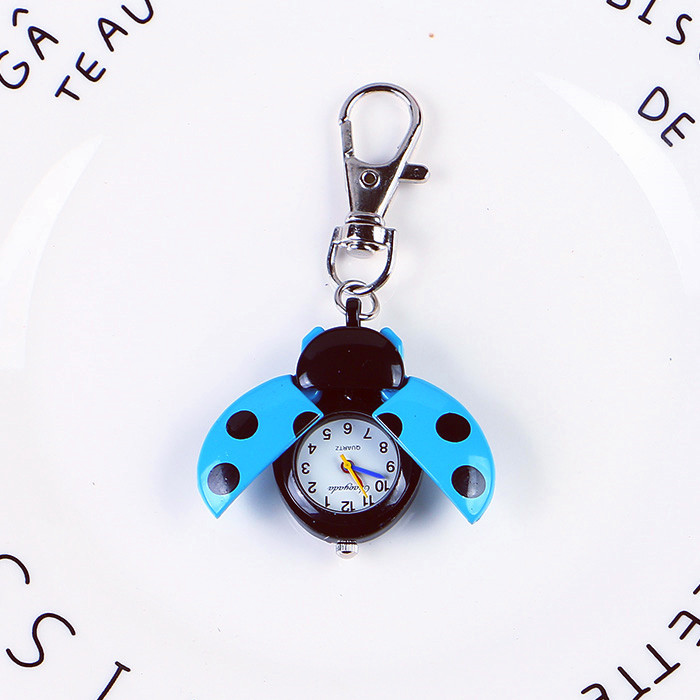 Pink Ladybug Keychain Watch Women 24mm Pink Crystal Fun Keychain Anniversary Gift