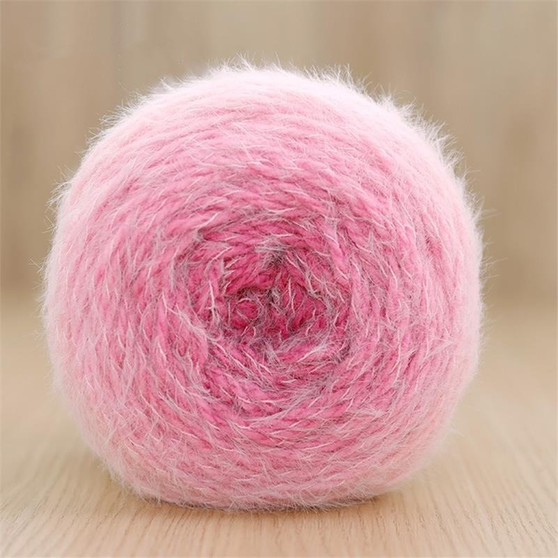 Knitted Gradient Bouquet Blanket DIY Material Kit Rose Bouquet Blanket With Yarn and Knitting Tools