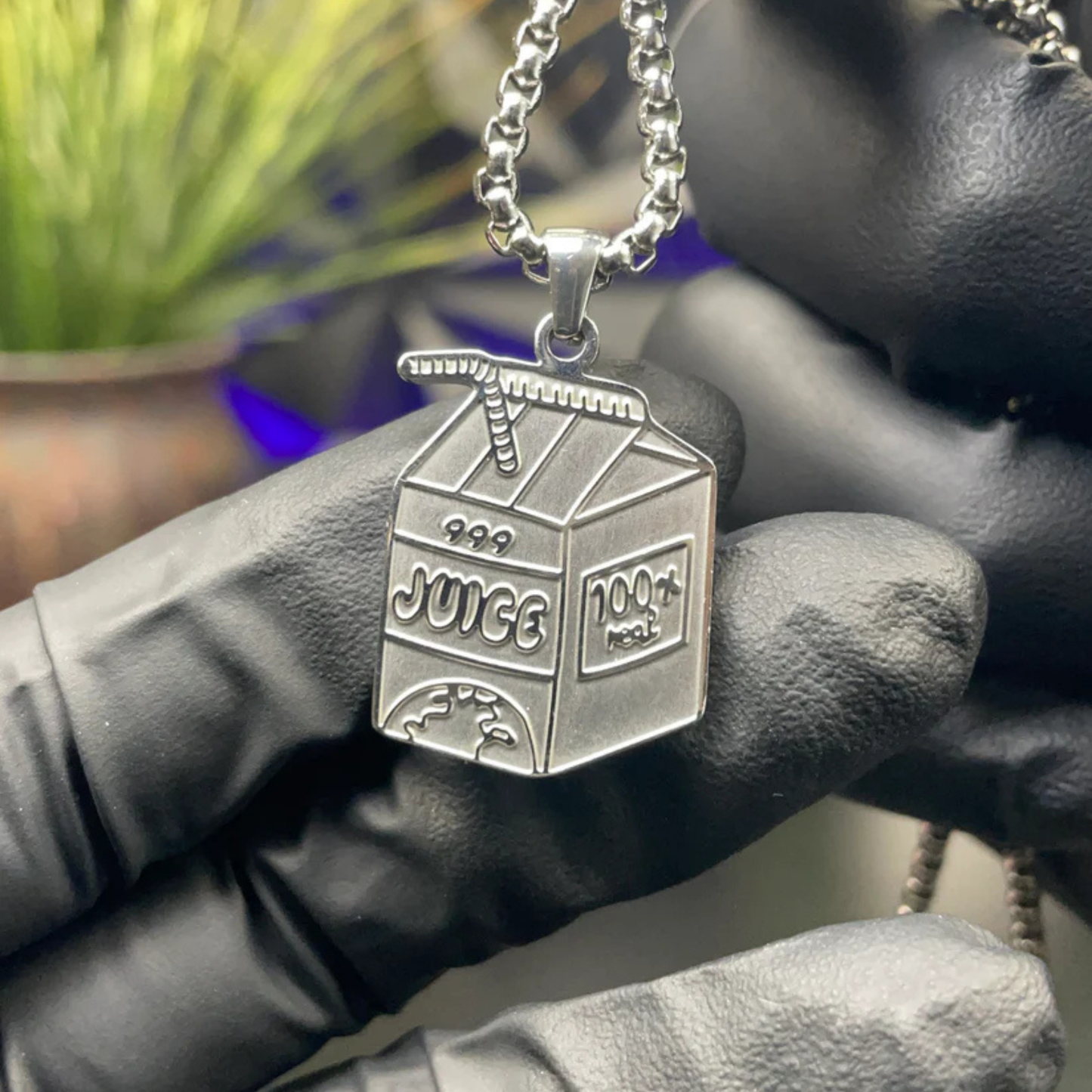 Juice Box Pendant Necklace Gift For Him