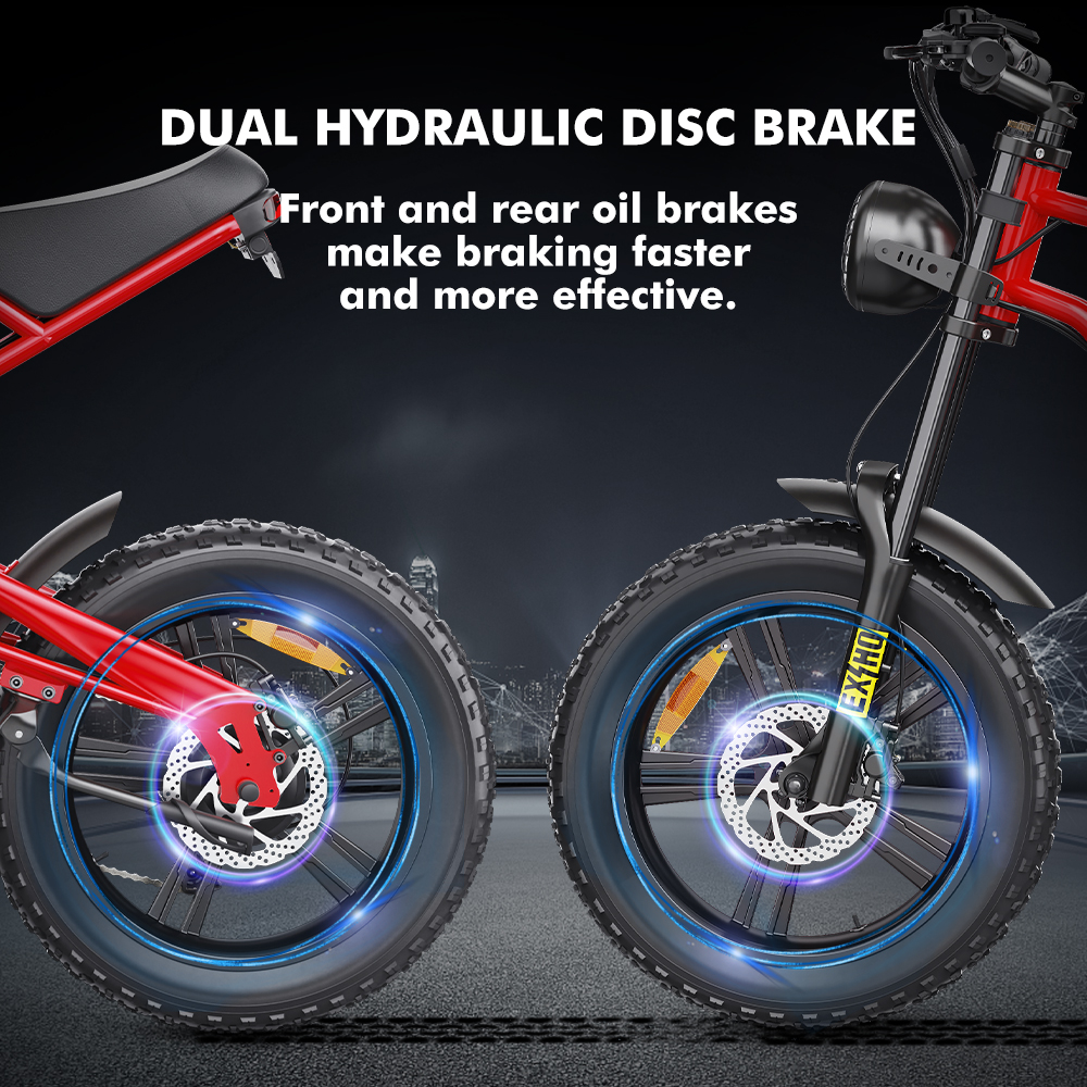 Hidoes B6 20 inch fat tire electric bike 1200W for adults with dual disc brakes