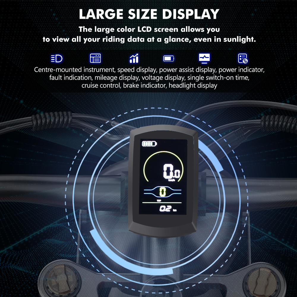 Hidoes B6 20 inch fat tire electric bike 1200W for adults with large LCD display