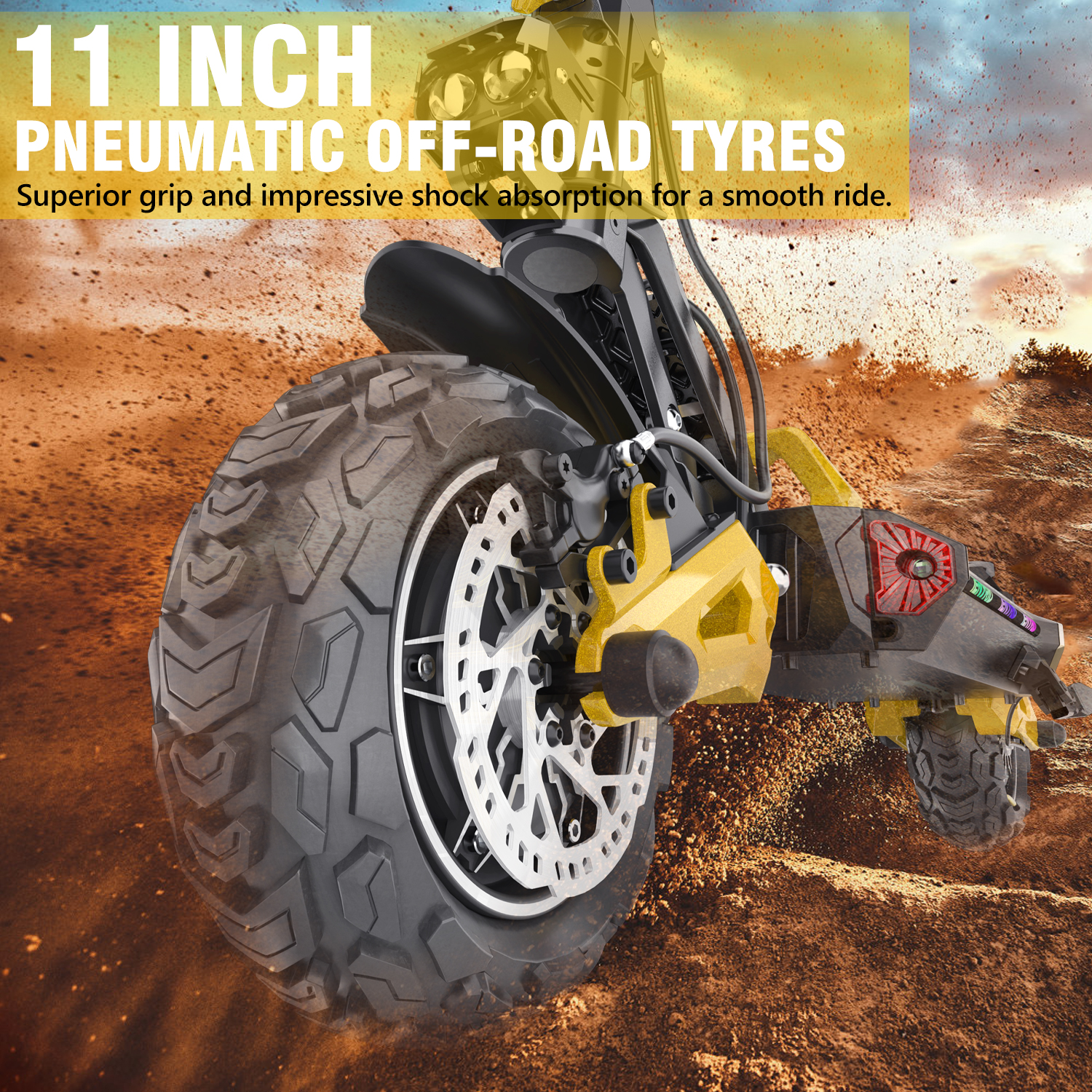 iENYRID ES60 off road electric scooter with 11" air tire.