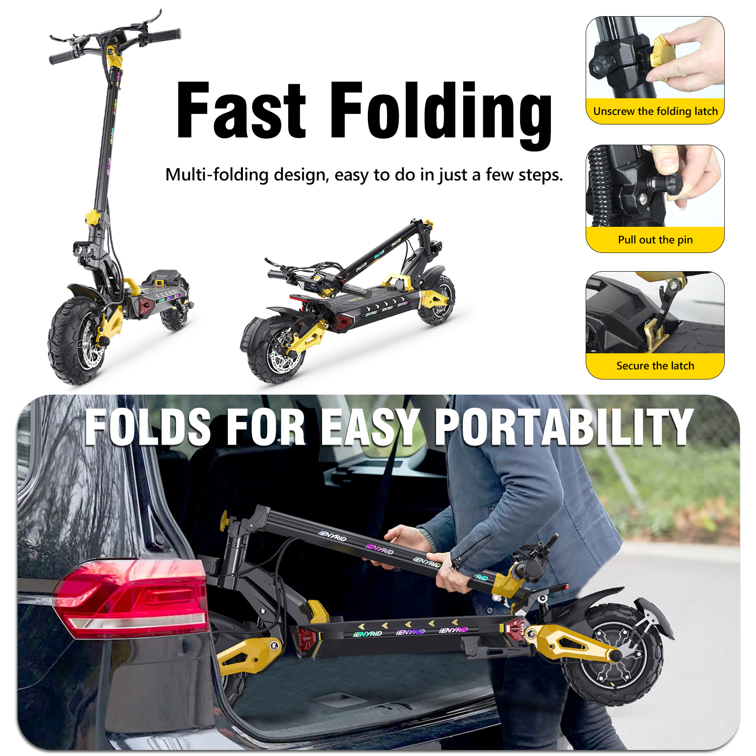 The iENYRID ES60 folding electric scooter