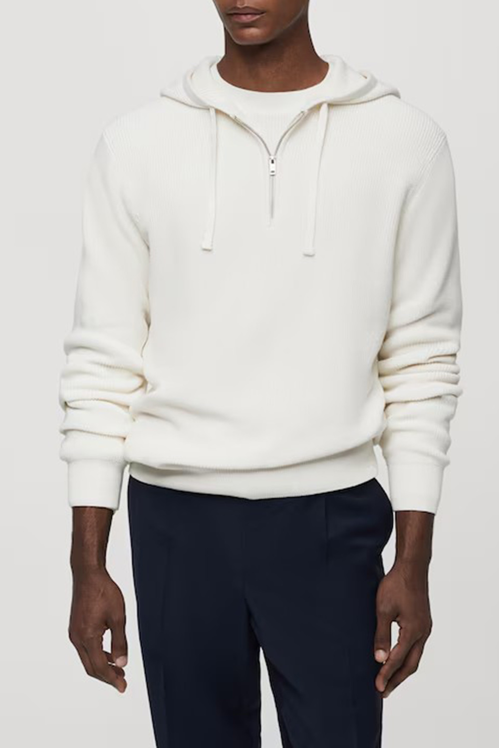 Hooded Knit Sweatshirt