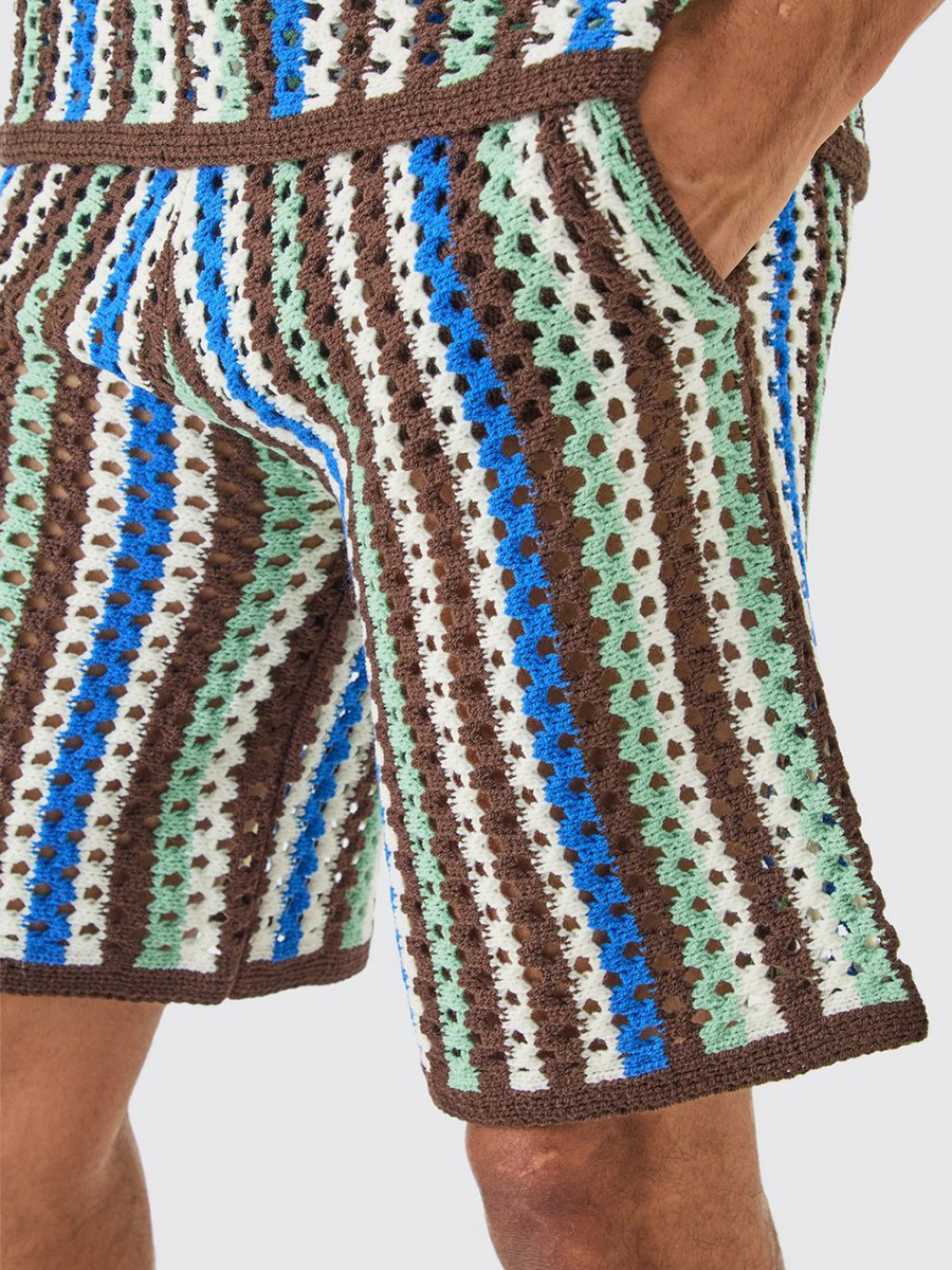 Relaxed Open Stitch Knitted Shorts?