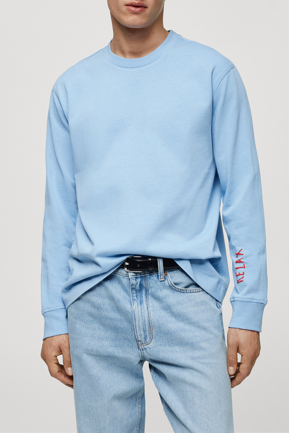 Sweatshirt With Printed Drawing