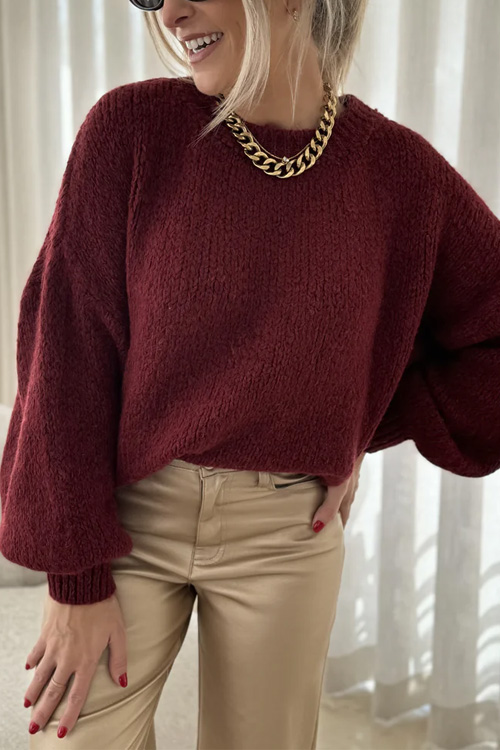 Kathiadress Sidji burgundy sweater