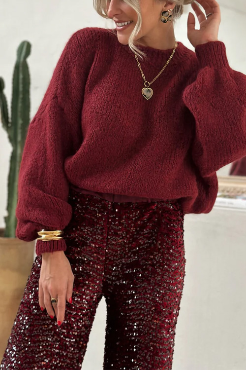 Kathiadress Sidji burgundy sweater
