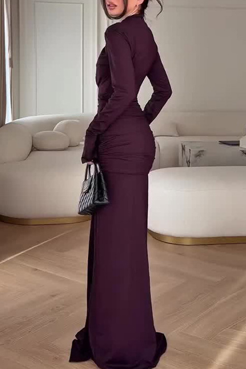 Kathiadress Elegant waist-cinching knotted dress