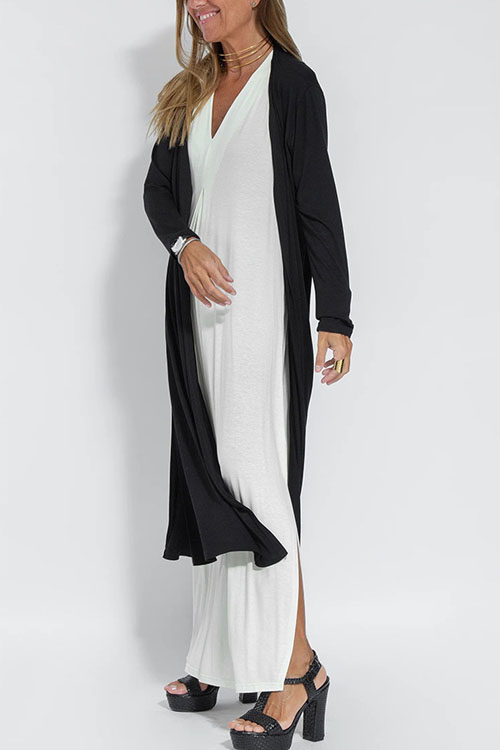 Kathiadress Solid color relaxed flowing cardigan
