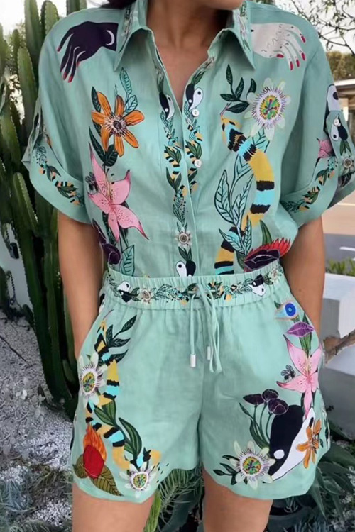 Kathiadress floral print Casual two-piece