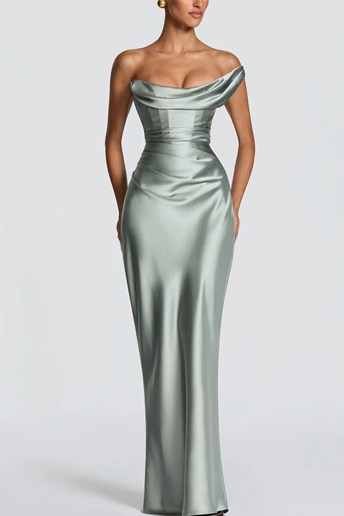 Kathiadress One-shoulder satin dress