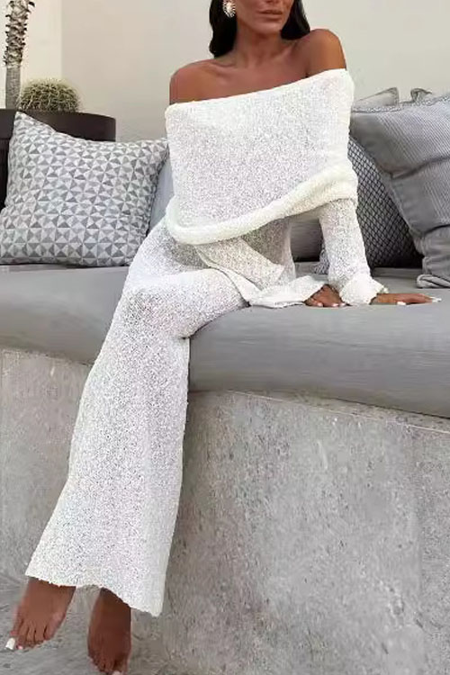 Kathiadress Beach Holiday Sexy Knit Hollow Out One Neck Long Dress Cover Up