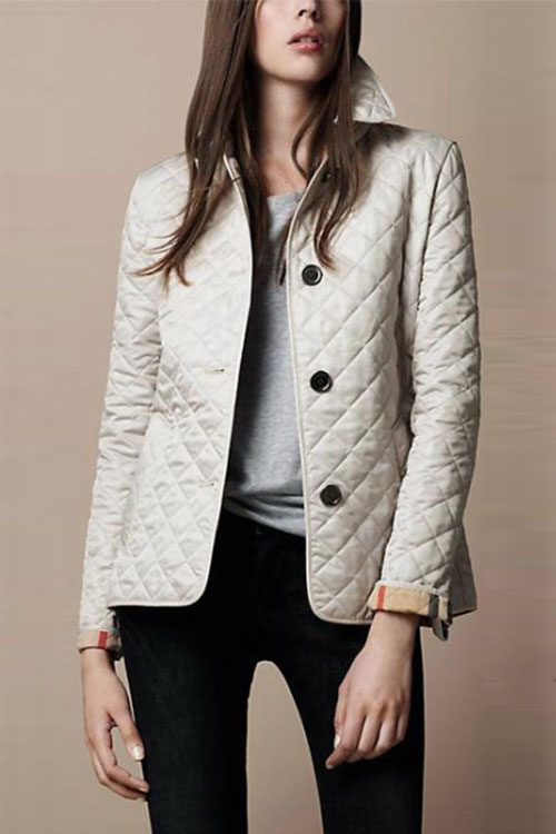 Kathiadress Fashionable Turn-down Collar Single-breasted Insulated Spun Cotton Coat