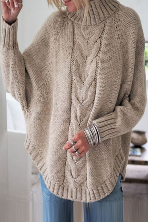 Kathiadress Loose Batwing Sleeve Pullover Sweater