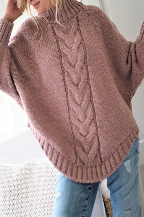 Kathiadress Loose Batwing Sleeve Pullover Sweater
