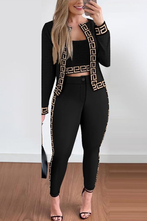 Kathiadress Vest cardigan and leggings three-piece set