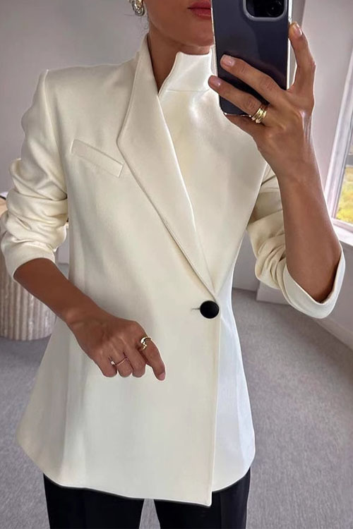 Kathiadress One Single-button Satin Blazer