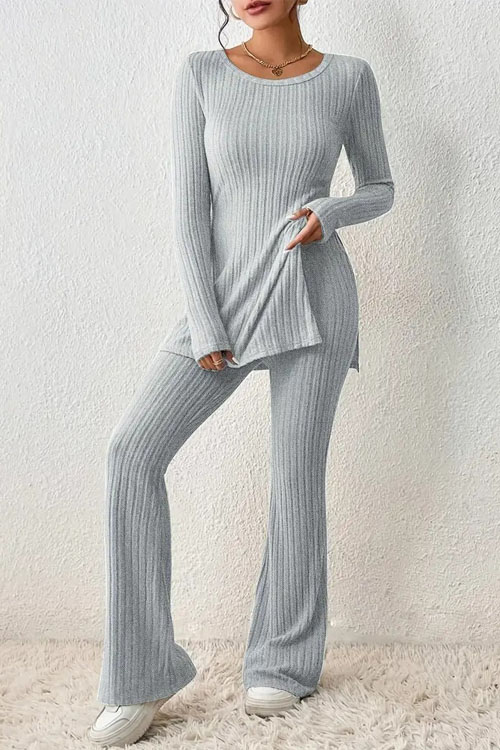 Kathiadress Solid color casual slim home outerwear suit
