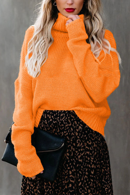 Kathiadress High-neck pullover knit sweater