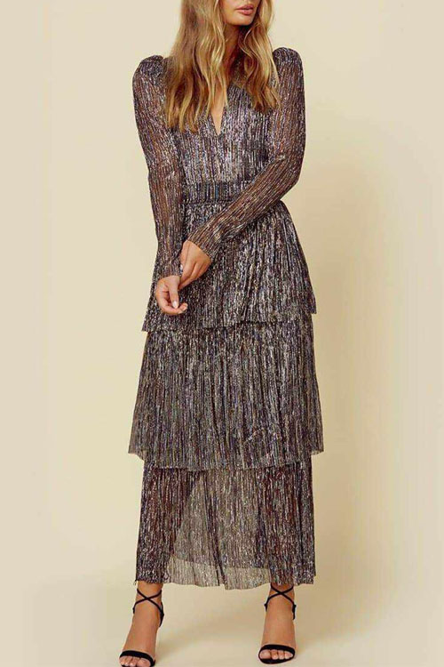 Kathiadress Black printed high-waisted maxi dress