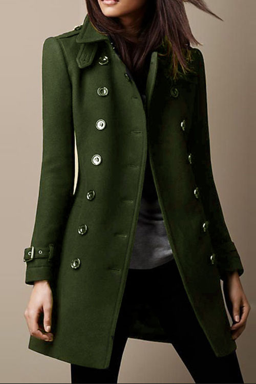 Kathiadress  Double breasted woolen coat jacket