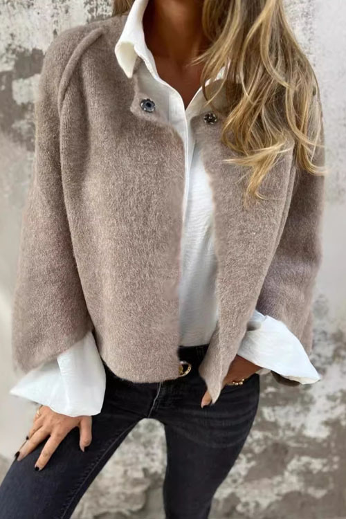 Kathiadress Loose Cashmere Long-sleeve Wool Coat