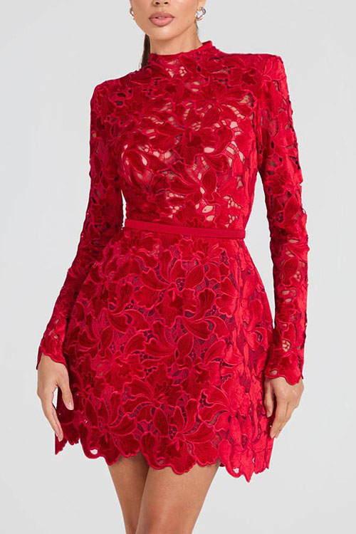 Kathiadress Long-sleeve Zipper Party Dress
