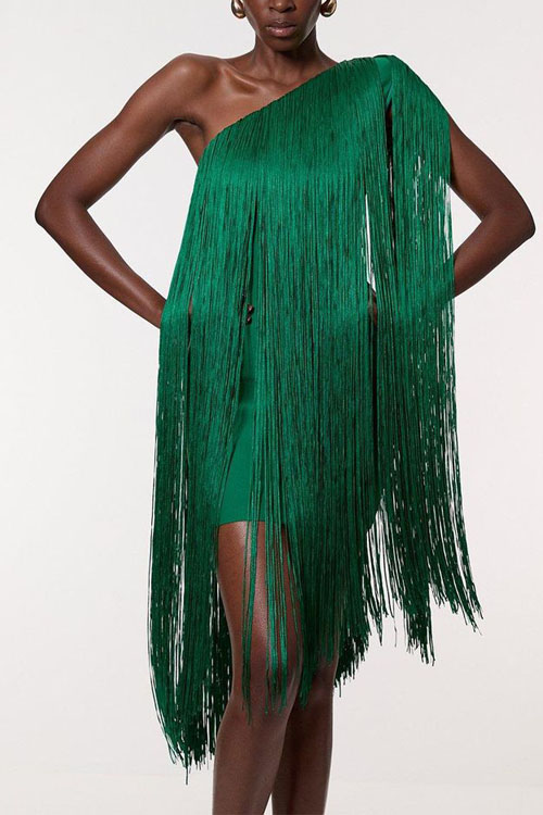 Kathiadress elegant tassel party gown dress 