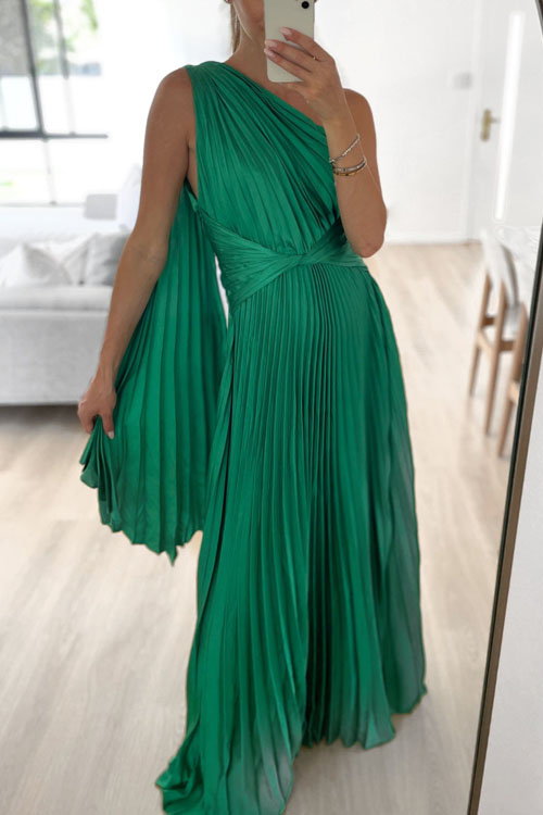 kathiadress Off-shoulder pleated holiday party dress