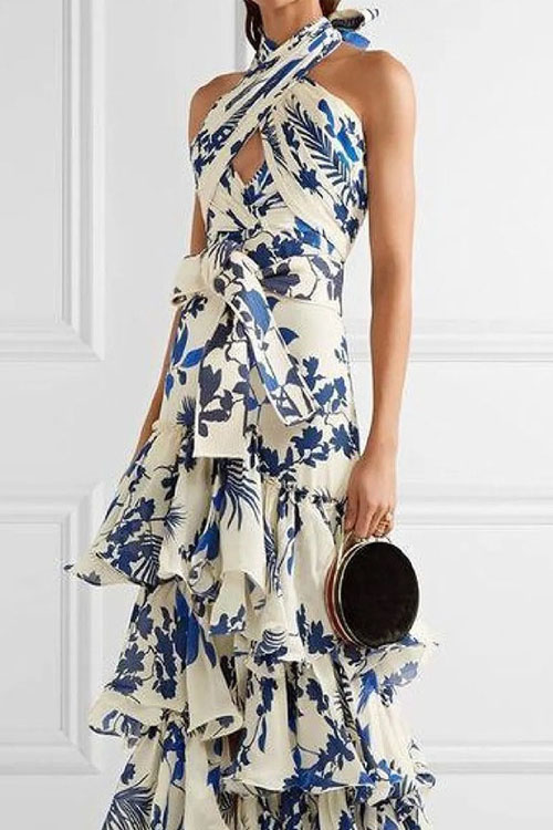 Kathiadress Bohemian Maxi Skirt Printed Dress