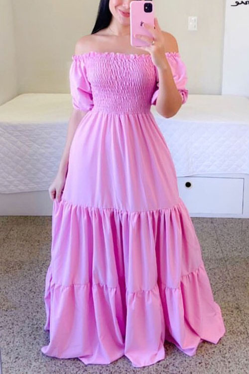 Kathiadress Off Shoulder Long Elegant Dress