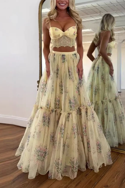 Kathiadress Gilded Dream French Retro Floral Dress