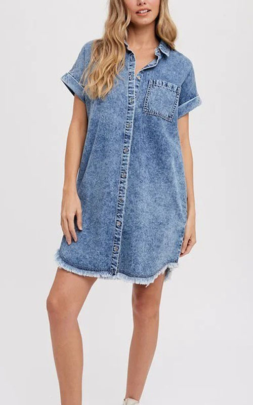 Kathiadress Loose Denim Dress for Spring & Summer