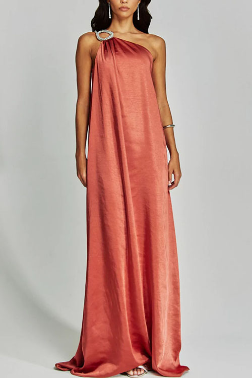 Kathiadress Satin Slouchy Casual Dress