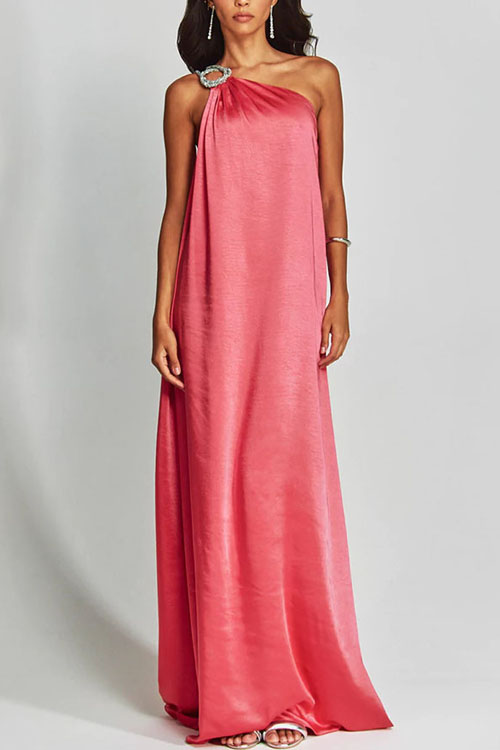 Kathiadress Satin Slouchy Casual Dress