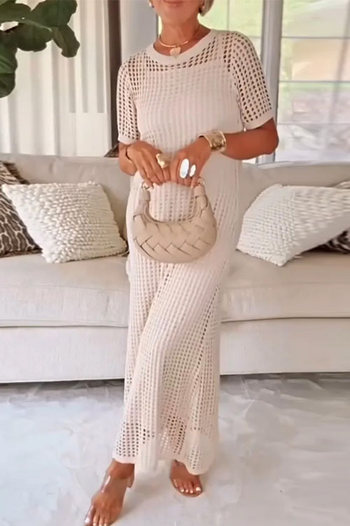 Kathiadress Round neck hollowed-out 2-piece dress