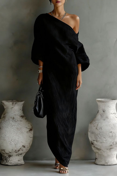 Kathiadress Off-shoulder mid-waist pullover long dress